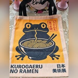 Kurogaeru No Ramen Tote Bag NWOT 2ND Quality